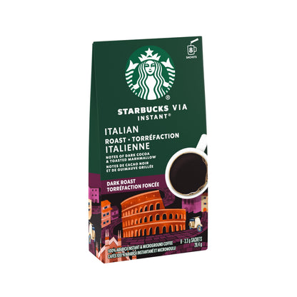 Starbucks VIA Instant Italian Roast (Pack of 12), Italian Roast, 96 count