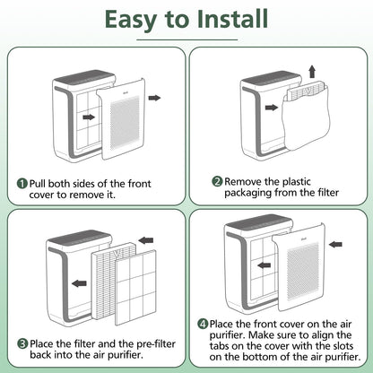 Vital 200S Replacement Filter for LEVOIT Vital 200S Vital 200S-P Air Purifier, HEPA and High-Efficiency Activated Carbon Filter, Vital 200S-RF, LRF-V201-WUS, 2 Pack, White - Available at All In One Marketplace Canada