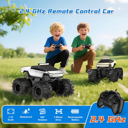 Amphibious Remote Control Car, 1:18 Monster Truck Toys for Boys RC Cars 🍁 All In One Marketplace Canada
