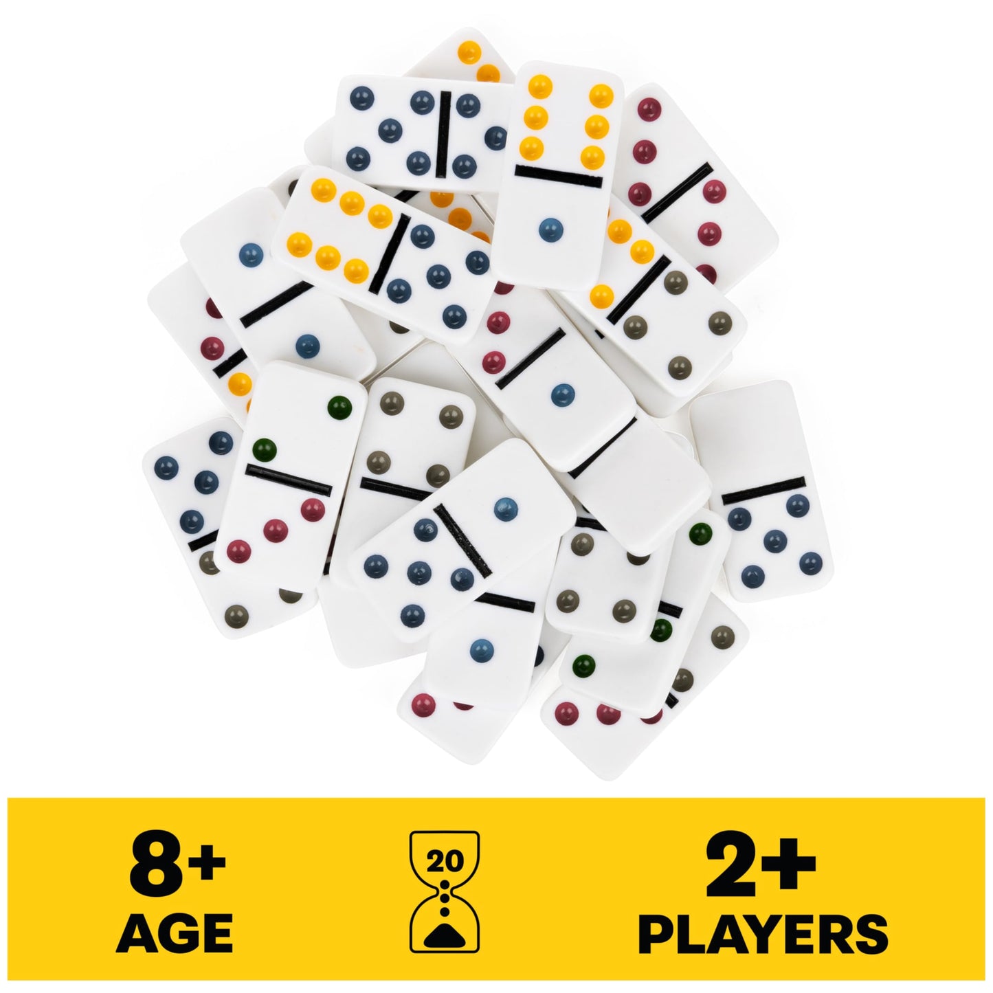 Spin Master Games, Mexican Train Dominoes Set in Aluminum Carry Case, Includes Colorful Trains for Fun-Filled Family Game Night, for Kids & Family, 2-8 Players, for Ages 8 & Up 🍁 All In One Marketplace Canada
