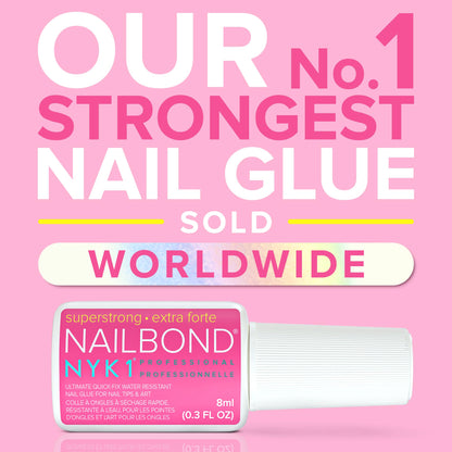 NYK1 Super Strong Nail Glue For Press On Nails, Nail Tips And Acrylic Nails (8ml) Nail Bond Brush On Nail Glue For Acrylics Glue On Nails And Fake Nails With Glue Brush for Stick On Nails Tips - Available at All In One Marketplace Canada