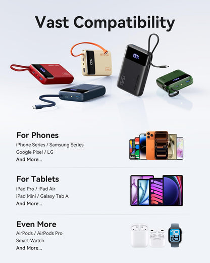 INIU 20000mAh Power Bank, Smaller 45W Fast Charging Travel Portable Charger