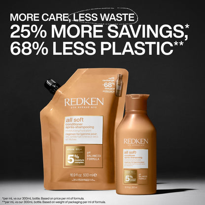 Redken All Soft Sulfate Free Hair Conditioner for Dry/Brittle Hair, Moisturizes, Provides Intense Softness, With Argan Oil 🍁 All In One Marketplace Canada