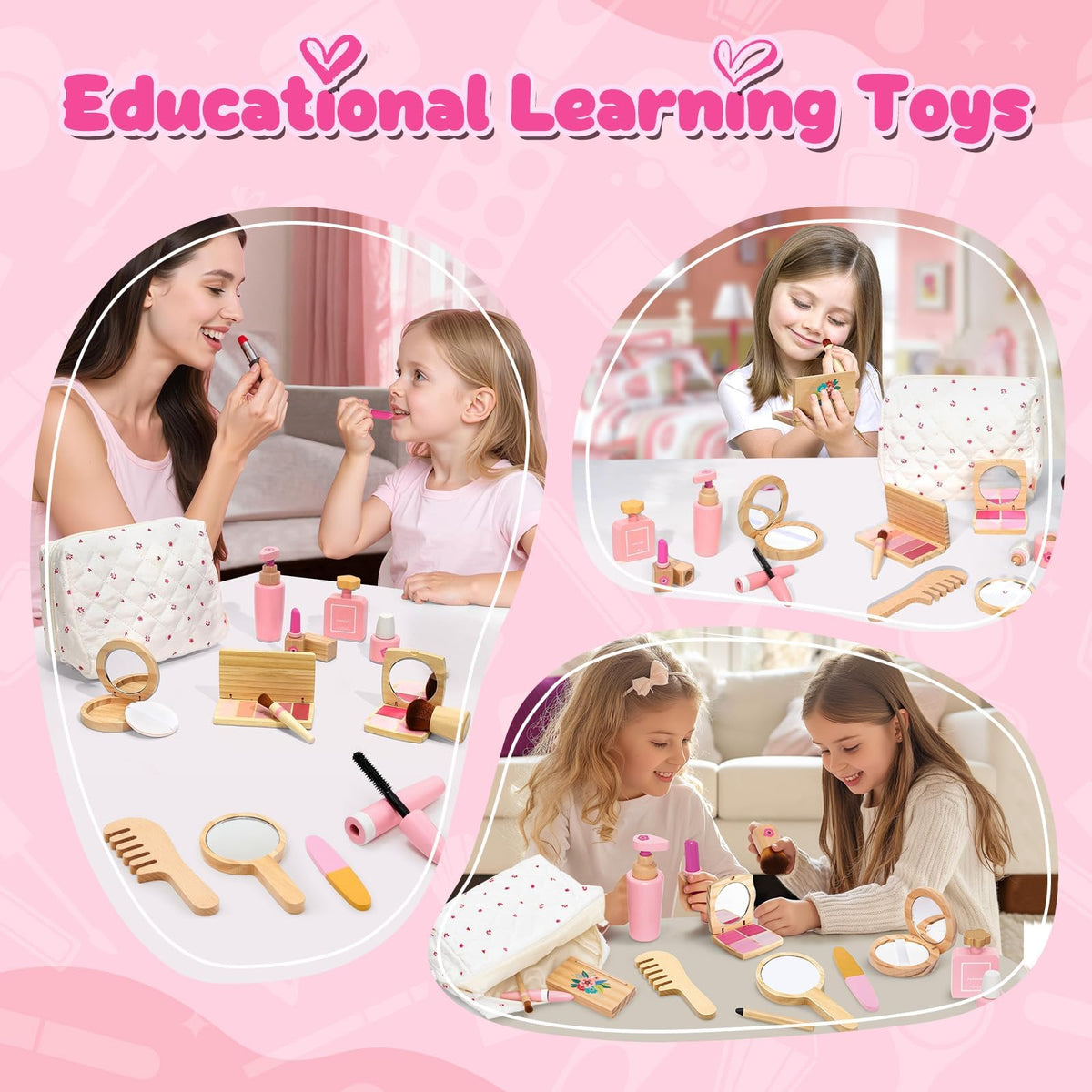 WELIN 17-Pieces Wooden Makeup Toy Set 🍁 All In One Marketplace Canada