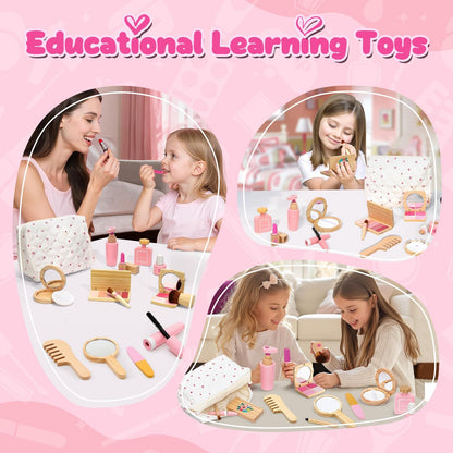 WELIN 17-Pieces Wooden Makeup Toy Set 🍁 All In One Marketplace Canada