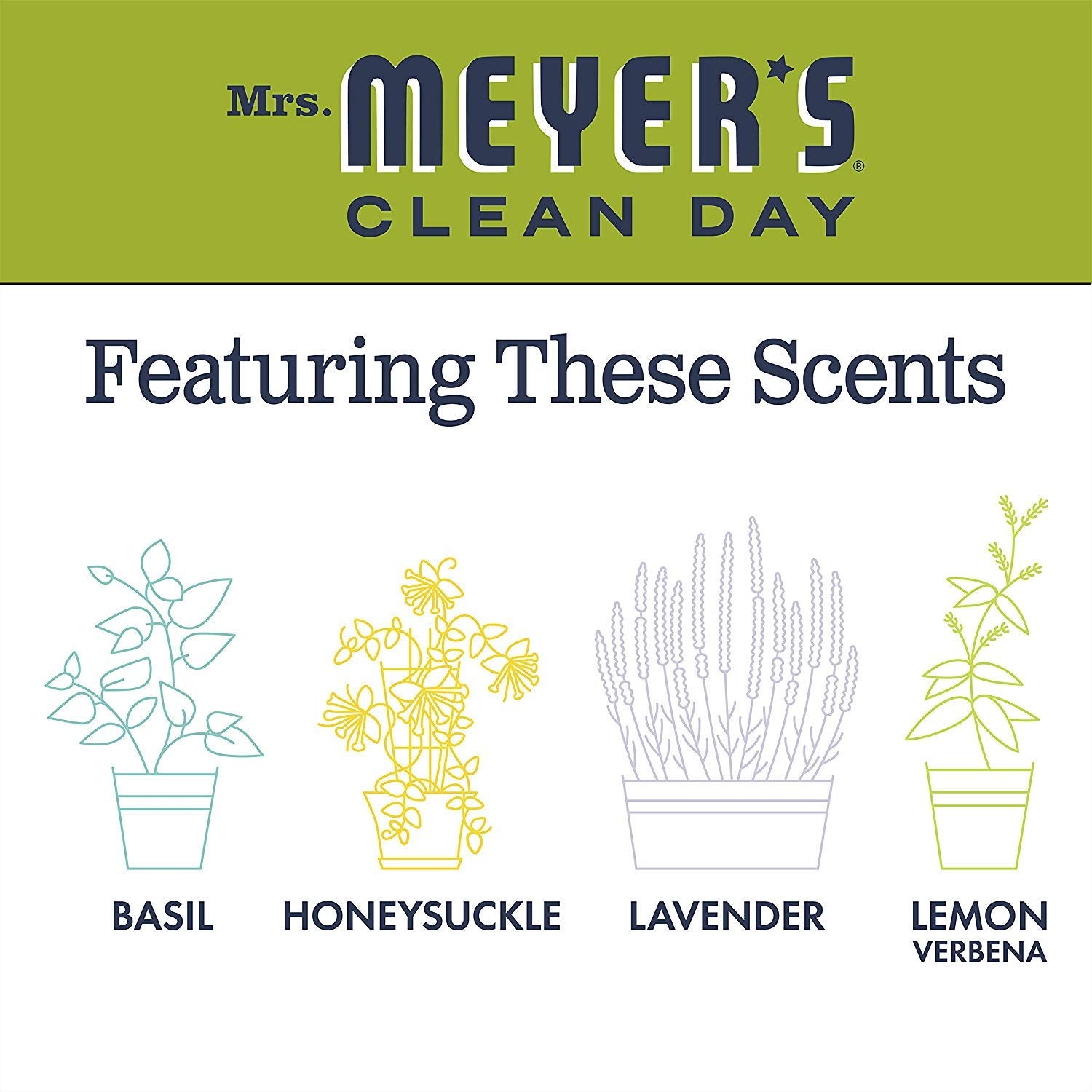 Mrs. Meyer's Clean Day Laundry Detergent, Lemon Verbena Scent, 1.8L (Packaging May Vary) MRS. MEYER'S