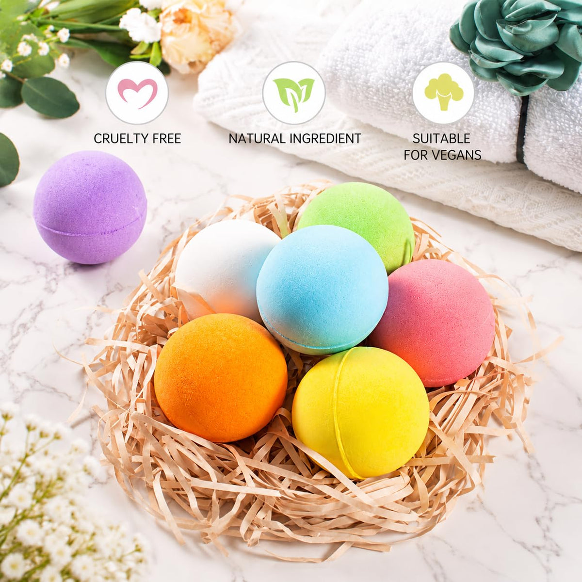 Aofmee Bath Bombs, 7 Pcs Fizzies Spa Kit Perfect for Moisturizing Skin, Birthday Valentines Mothers Day Anniversary Christmas Best Gifts Idea for Women, Mom, Her, Kids 🍁 All In One Marketplace Canada