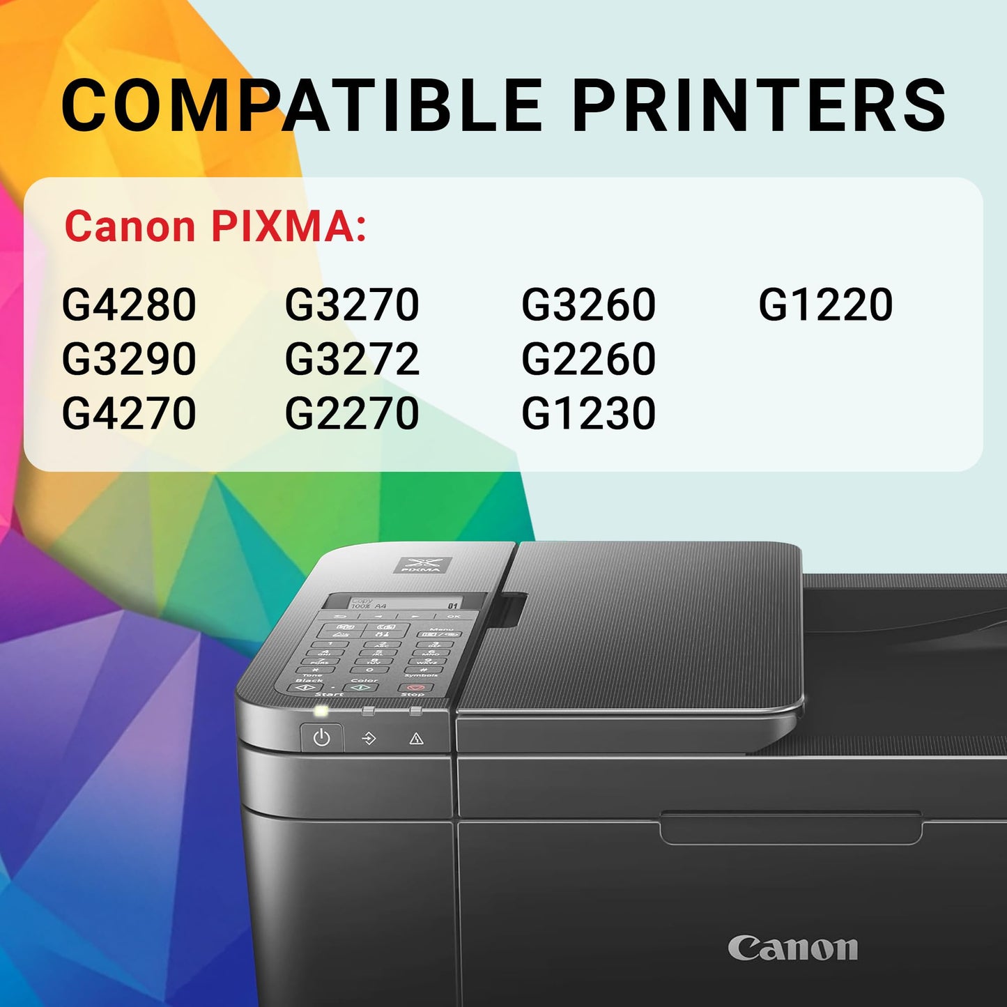 Canon Genuine Ink Cartridges GI-21 Series (Black, Cyan, Magenta & Yellow), Value Pack (4-Count) with PP-301 4" x 6" Photo Paper Plus Glossy II, Printer Ink for PIXMA G4280 / G3290 / G4270 Printers 🍁 All In One Marketplace Canada Canon