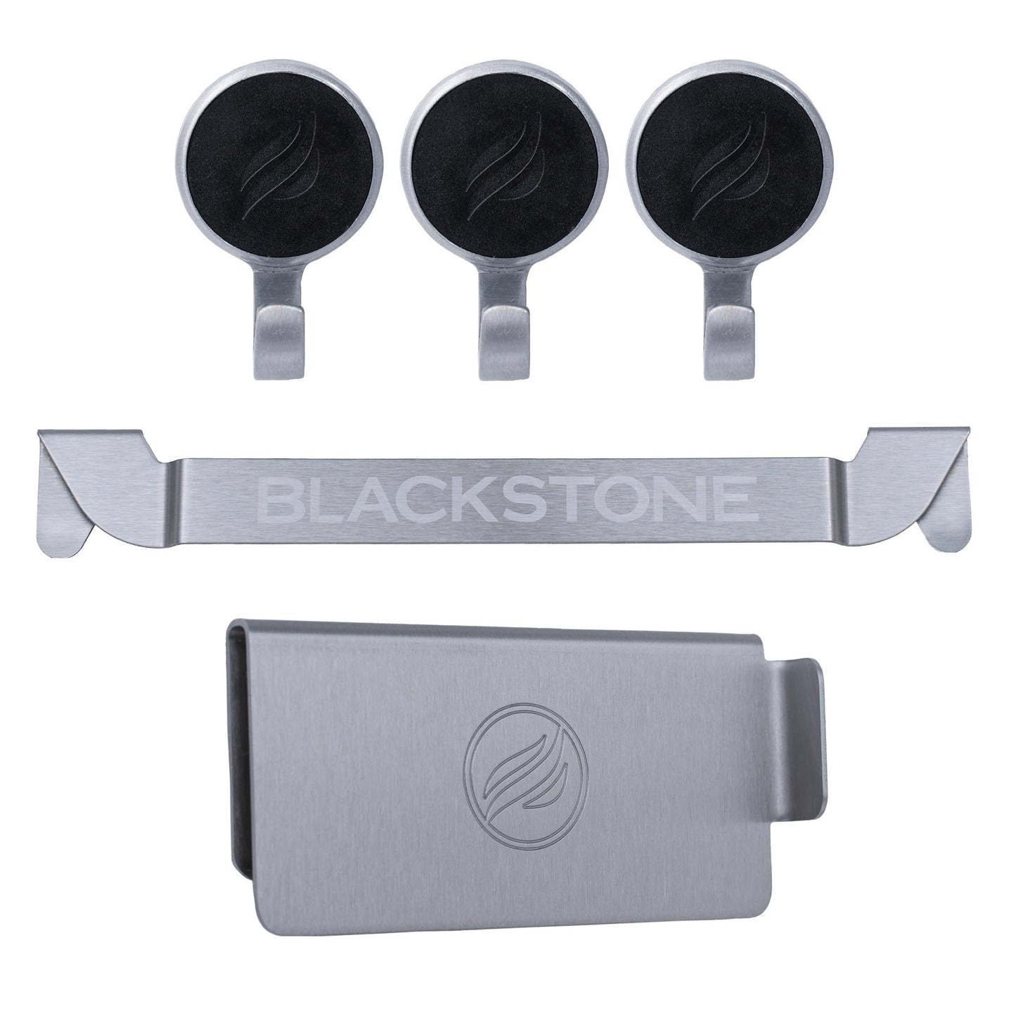 Blackstone 5188 Rear Grease Gate, 3 Magentic Hooks and Tool Holder Combo, Flat Top Griddle Accessories, Stainless Steel Barbeque Cooking Utensil Holder and Grease Guard 🍁 All In One Marketplace Canada Blackstone
