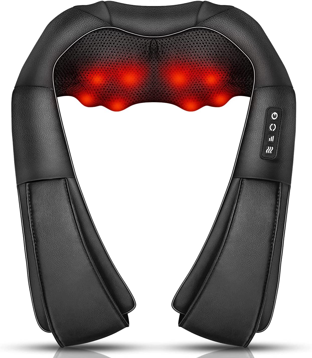 Neck Massager with Heat, Shiatsu Back Neck and Shoulder Massager, Electric Deep Tissue 4D Kneading Massage, Use at Home, Office, Car- Best Gifts for Women Men - Available at All In One Marketplace Canada
