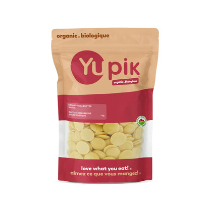 Yupik Organic Cocoa Butter Wafers – 1 kg Pure, Vegan & Gluten-Free