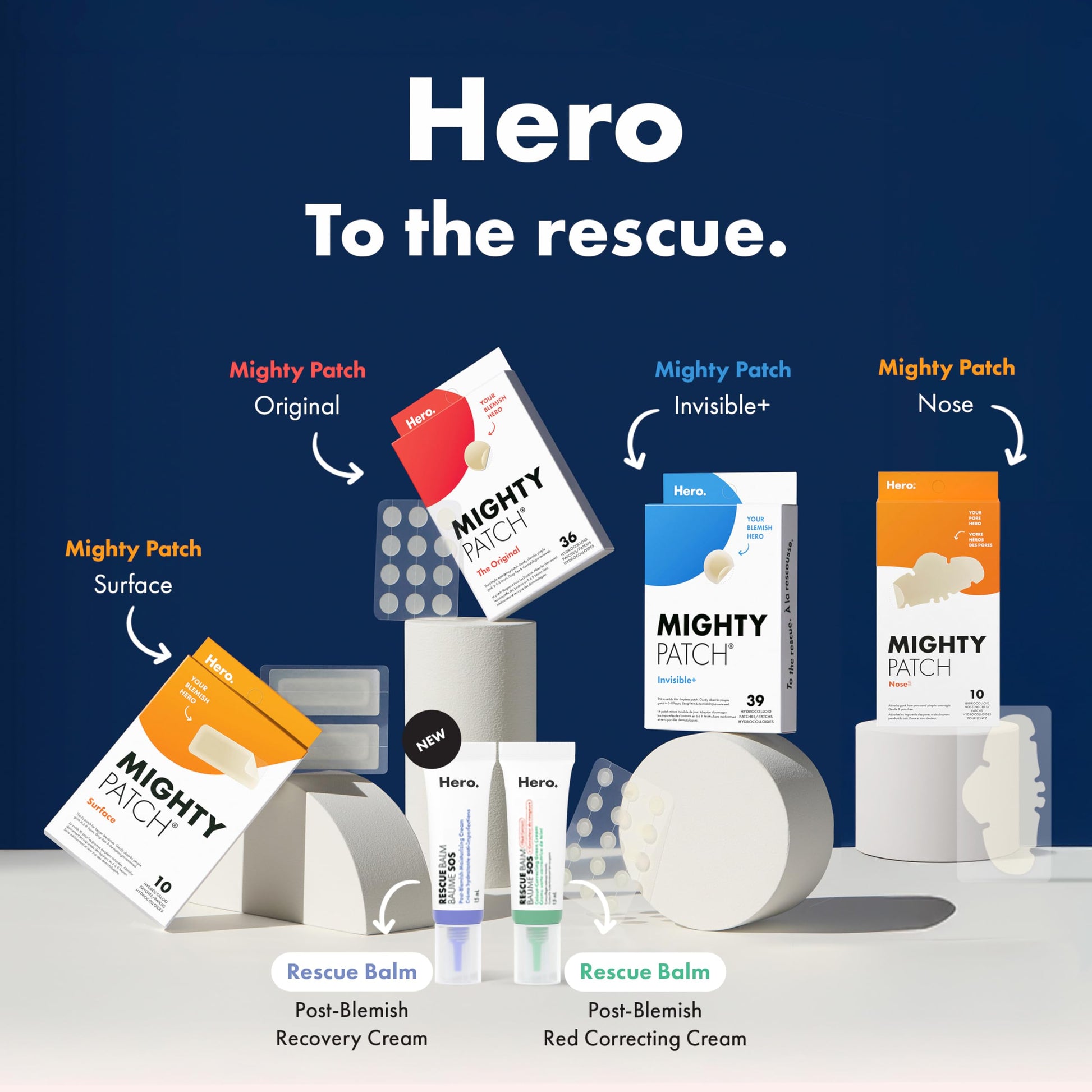 Hero Cosmetics Mighty Patch Original – Hydrocolloid Patch for Pimples, Overnight Acne Blemish & Zit Stickers for Sensitive Skin, (72 Count)