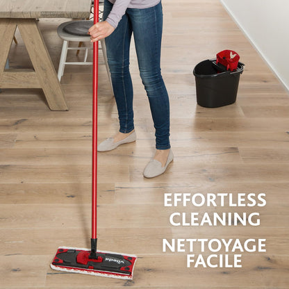 Vileda Ultramax Flat Mop and Bucket Set with 1 Extra Refill | Multi-Piece Handle | Perfect Mop for Walls and Ceilings | Machine-Washable Mop Head Vileda