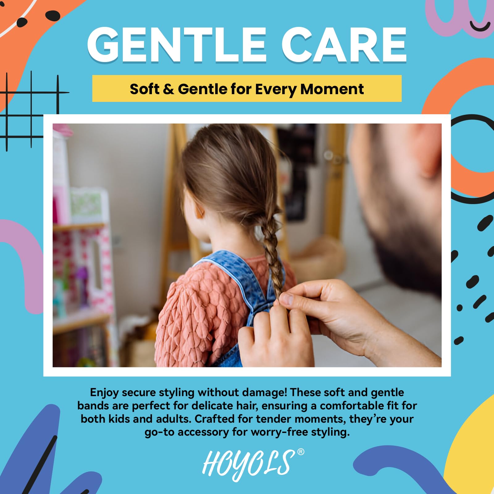 HOYOLS Baby Hair Ties Rubber Bands for Toddler Infants Kids Girls Thin Small Hair Elastics TPU 1500 Piece Pack - Available at All In One Marketplace Canada