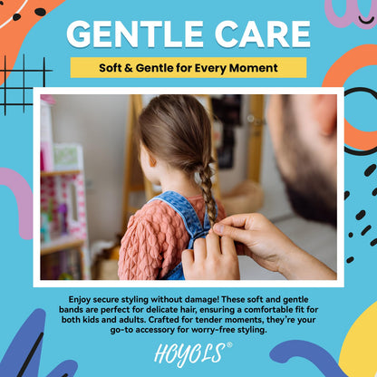 HOYOLS Baby Hair Ties Rubber Bands for Toddler Infants Kids Girls Thin Small Hair Elastics TPU 1500 Piece Pack - Available at All In One Marketplace Canada