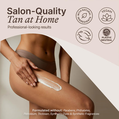 Self Tanner Tanning Lotion - Made with Natural & Organic Ingredients, Sunless Tanning Lotion for Body, Perfect Self Tan for Women & Men for a Natural Looking Glow, Fair to Medium - Available at All In One Marketplace Canada