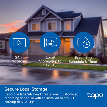 Tapo 1080p Pan/Tilt Outdoor Wired Security Wi-Fi Camera, 360° Visual Coverage, Up to 98ft Night Vision, Motion/Person Detection, Physical Privacy Mode, Works w/Alexa &Google Home(Tapo C500)