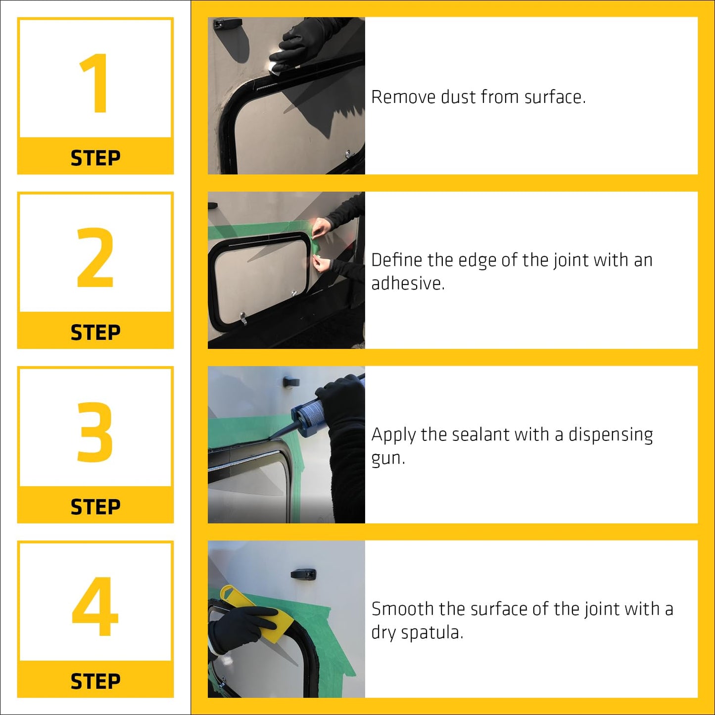 SIKA - Multi-Purpose sealant and Adhesive - Sikaflex-221 - Black - Ideal for RV and Motorhome Repair - Permanent - Weather Resistant - Paintable - 300 mL 🍁 All In One Marketplace Canada