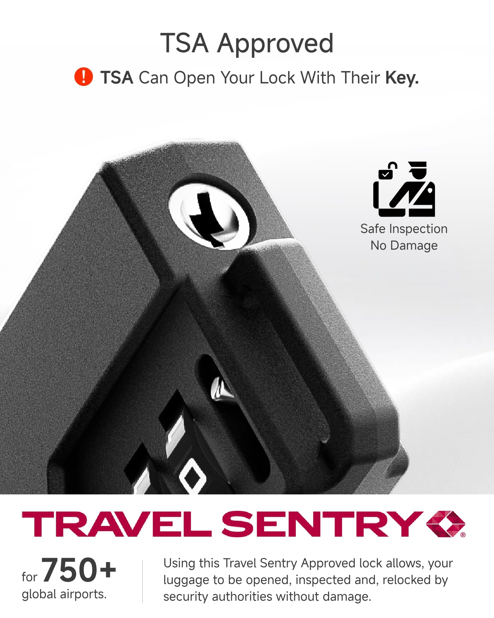 LUGGEX Luggage Lock, TSA Locks for Luggage, Suitcases Locks TSA Approved - Available at All In One Marketplace Canada