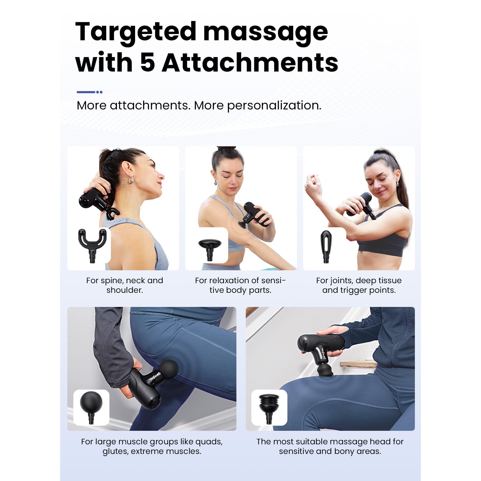BOB AND BRAD Q2 Mini Massage Gun, Powerful Pocket-Sized Massager, Portable Muscle Massage Gun, Ultra Small & Quiet Massager with Carry Case for On The Go Usage, Gifts for Women Men Athletes (Black) - Available at All In One Marketplace Canada
