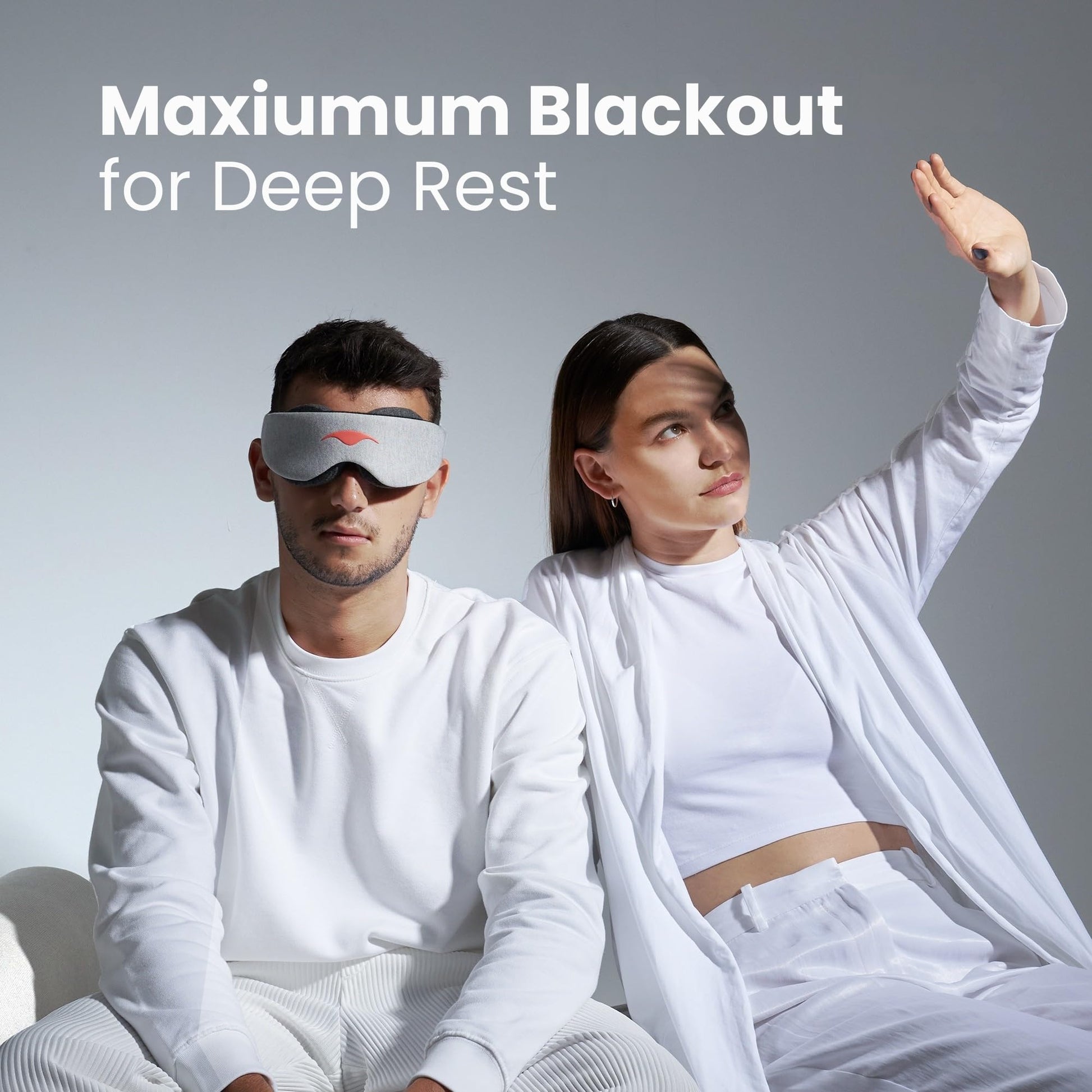 Manta Original Sleep Mask - Maximum Blackout Sleep Mask for Deep Sleep, Adjustable with Detachable Eye Cups, Zero Eye Pressure for Back & Belly Sleepers, Ideal for Travel, Shift Work & Daytime Sleep - Available at All In One Marketplace Canada
