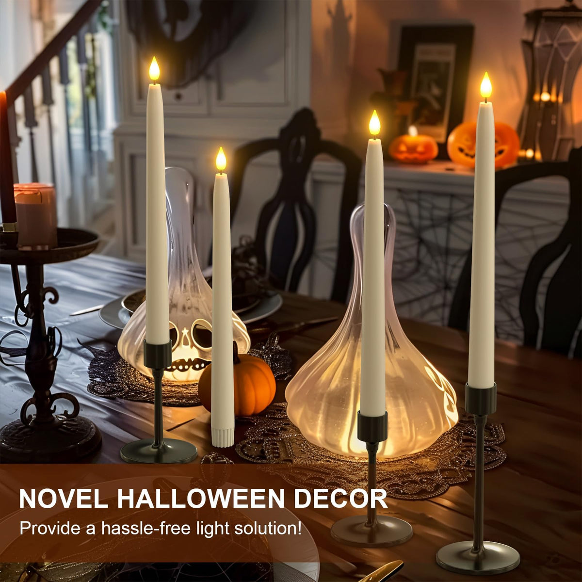 Yme 10pcs Flameless LED Ivory Taper Candles with Timer and Remote 🍁 All In One Marketplace Canada