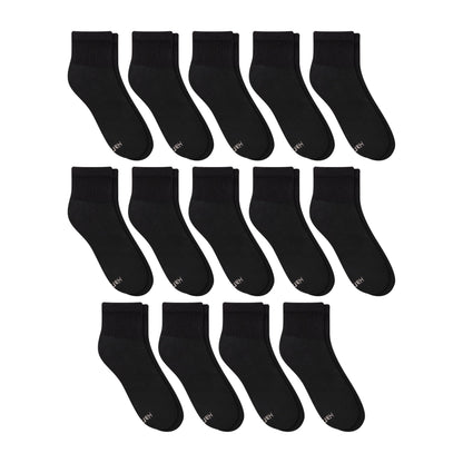 Hanes Womens Value Pack, Ankle Soft Moisture-wicking Socks, Available In 10 And 14-packs, Black - 14 Pack, 5-9 US Hanes