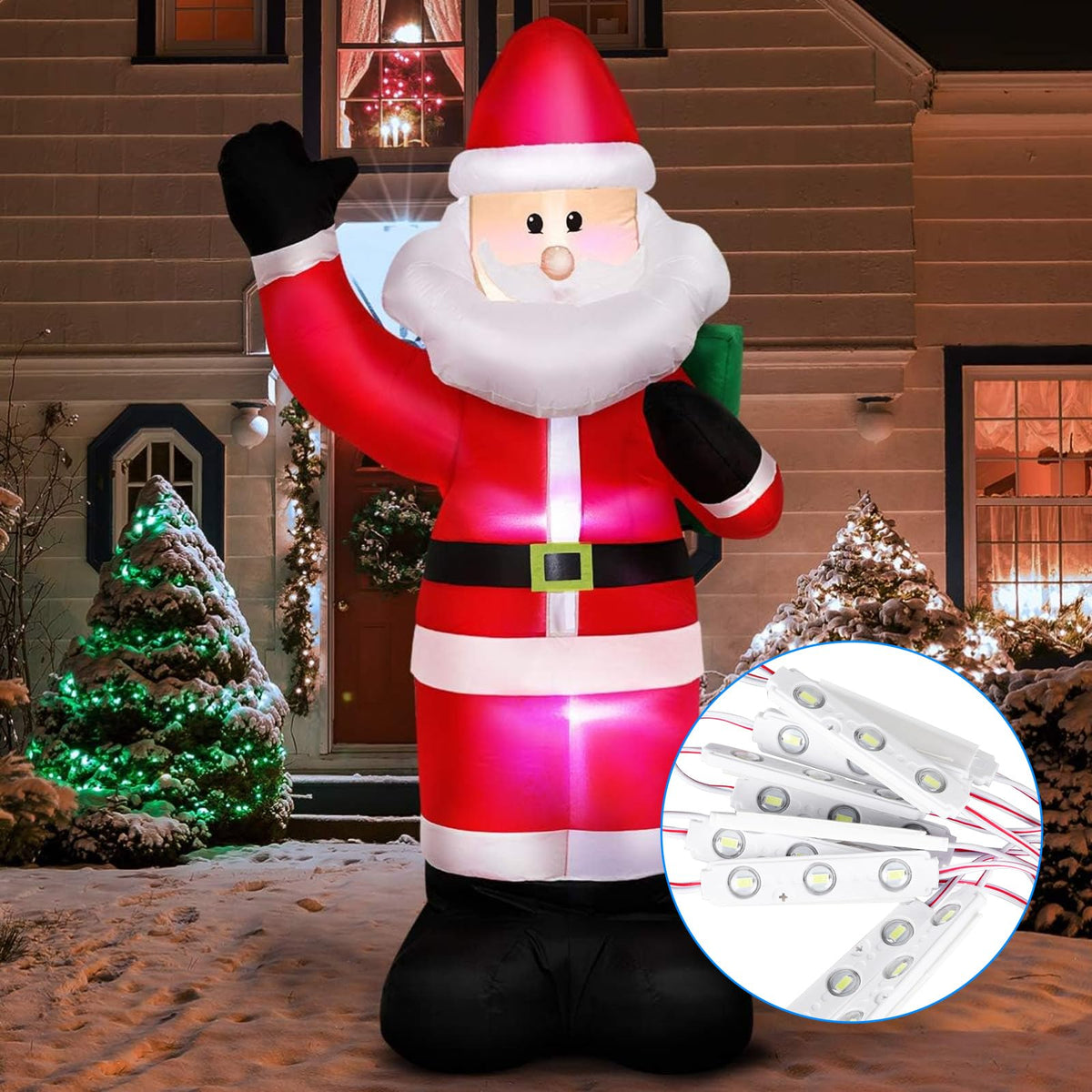 Linkstyle 120 LEDs Van Interior Light Kits, 12V 40 Modules Lights Strip Ceiling Lamp with Switch, Super Bright 12V Christmas Lighting for Car Van RV, White Lights 🍁 All In One Marketplace Canada