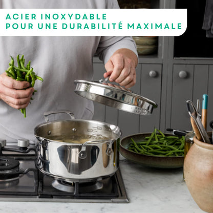 Jamie Oliver by Tefal Cooks Direct Stainless Steel 20cm/8inch Frying pan
