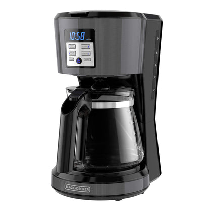 Black+Decker 12 Cup Programmable Coffee Maker in Black Stainless Steel, CM1331BSC BLACK+DECKER