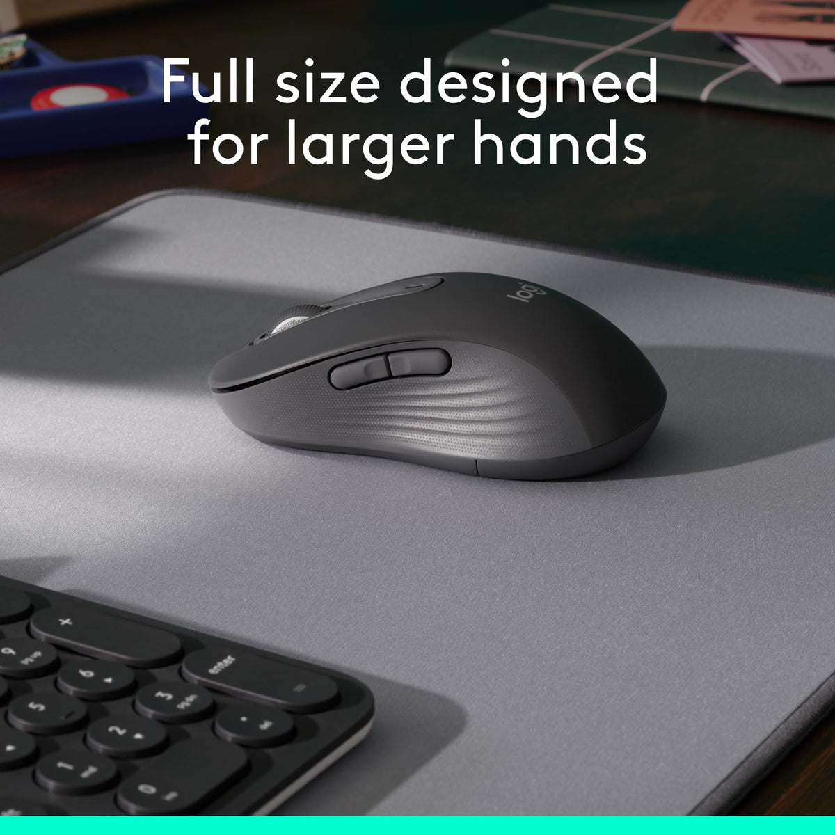 Logitech Signature M650 L Full Size Wireless Mouse - Classic Blue