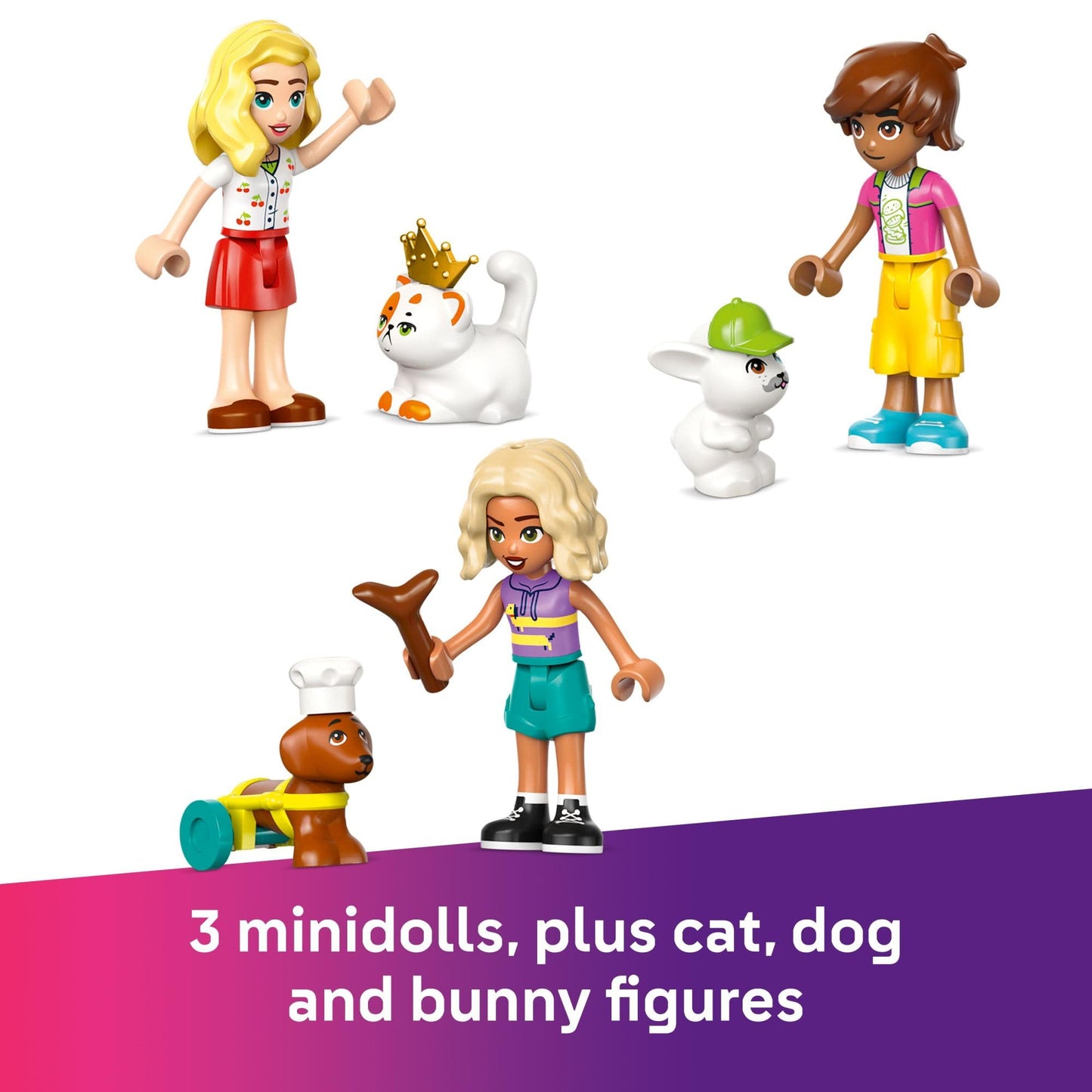 LEGO Friends Pet Accessories Shop Pretend Play Set - Building Toy for Kids, Girls and Boys, Ages 6+ - with 3 Minidolls, Toy Dog, Cat, & Rabbit - Gift Idea for Ramadan - 42650