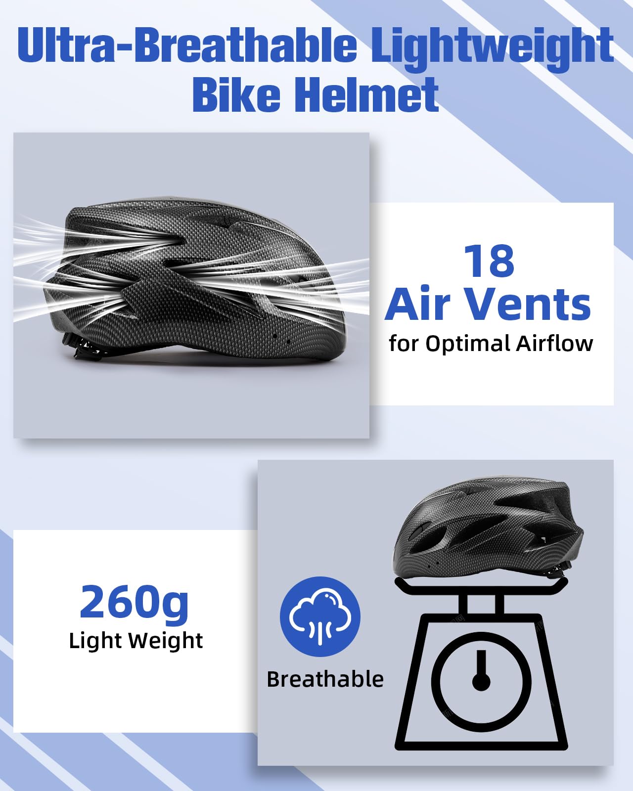 Zacro Bike Helmet Adult Men Women - CPSC Safety Certified Lightweight Bicycle Helmet with Detachable Sun Visor, Mountain Bike Helmet Suitable for Men Women Adults Youth