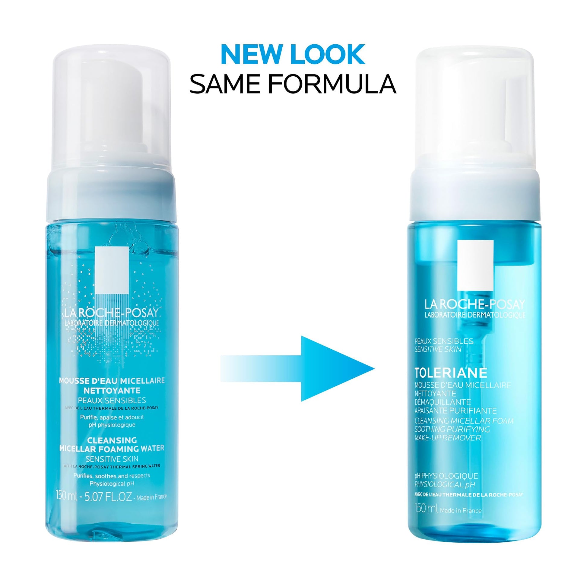 La Roche Posay Gentle Face Wash, Toleriane Micellar Foaming Water, Gently Cleanses and Purifies Skin, Formulated with Glycerin, Alcohol-Free, Recommended by Dermatologists, 150ml La Roche-Posay