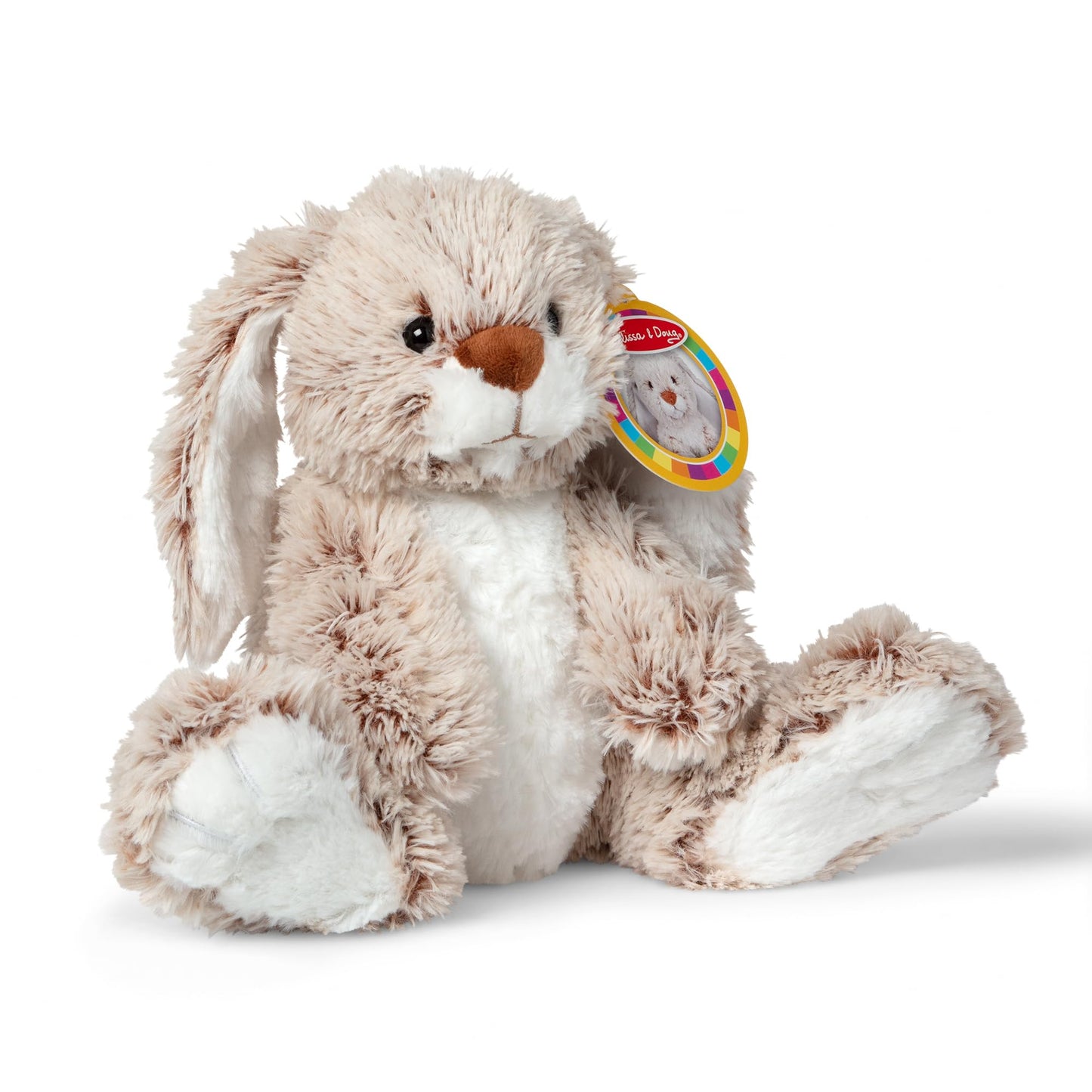 Melissa & Doug Burrow Bunny Stuffed Animal Plushie with Big Feet, Floppy Ears & Fluffy Tail, Adorable Pretend Play Toddler Toys for Girls & Boys 3+ Melissa & Doug