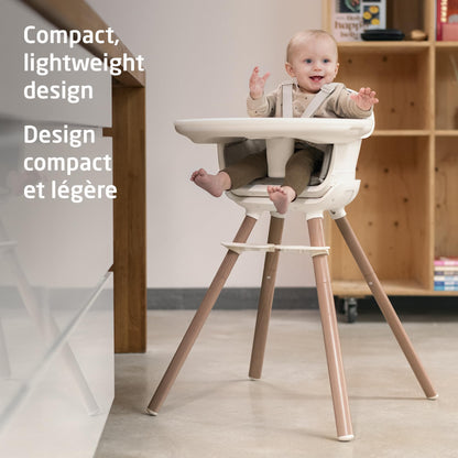 Maxi-Cosi Moa 8-in-1 High Chair, removable kitchen booster, converts to stool, table and chair, easy to clean, Horizon Sand Maxi-Cosi