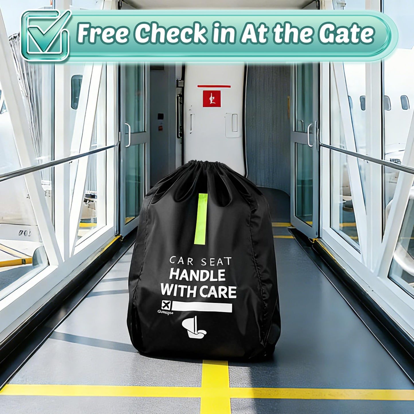 Car Seat Travel Bag: Carseat Travel Bag for Airplane Universal Fit Infant Carriers Booster Convertible Car Seats like Graco, Nuna, Doona, Cosco, Baby Travel Essentials for Flying, Gate & Baggage Check
