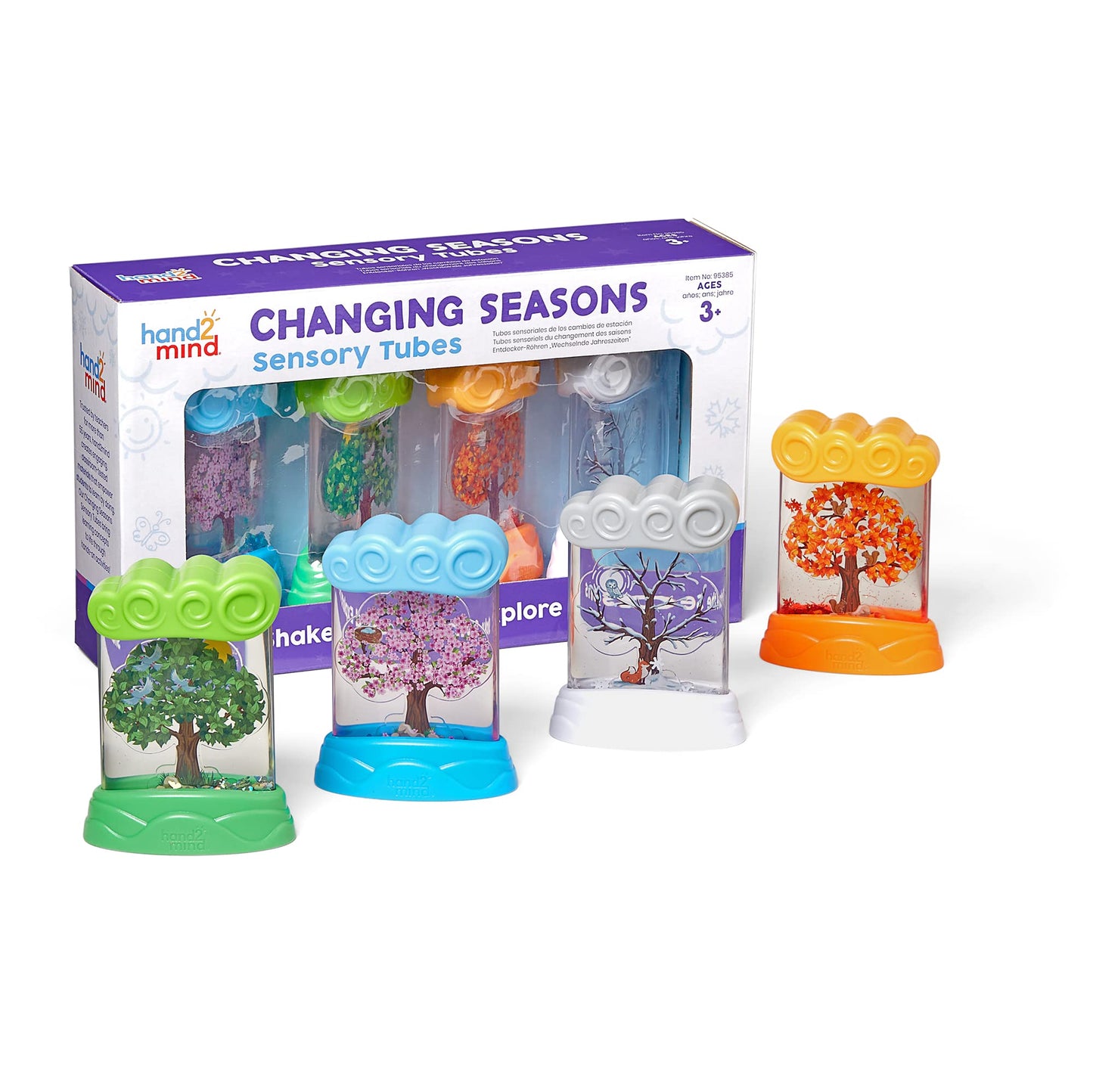 hand2mind Changing Seasons Sensory Tubes, Quiet Fidget Toys for Kids 3-5, Toddler Science Toys, Weather Toys, Calming Toys for Kids, Calm Down Corner Supplies, Preschool Classroom Must Haves hand2mind