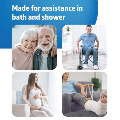 Medline Shower Chair with Backrest and Padded Armrests, 350lb Capacity