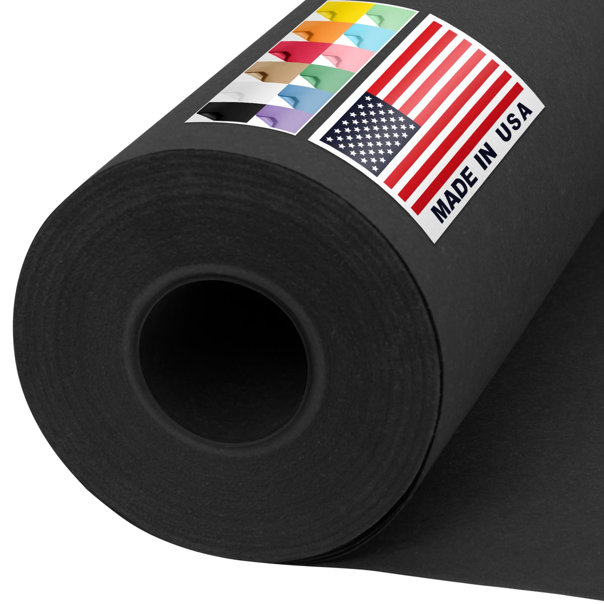 Paclord 36" x 1200" USA Made Halloween Black Kraft Paper Roll, 45 lbs Thickness, American Quality Paper for School, Crafts, Art, Bulletin Board - Odorless, Non-Toxic, Safe for Kids