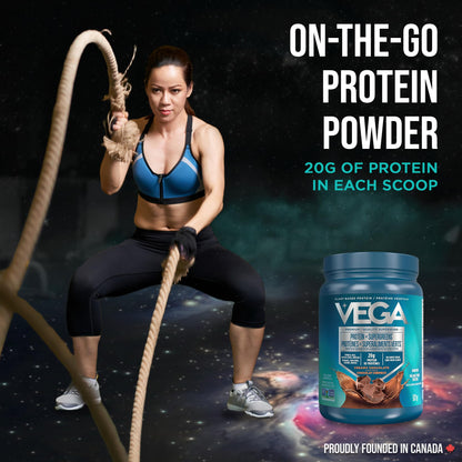 Vega Protein + Supergreens Vegan Plant Based Protein Powder – 20g Organic Pea Protein, Dairy-free, Healthy Breakfast Shake – Chocolate, 16 Servings, 521 grams (Pack of 1)