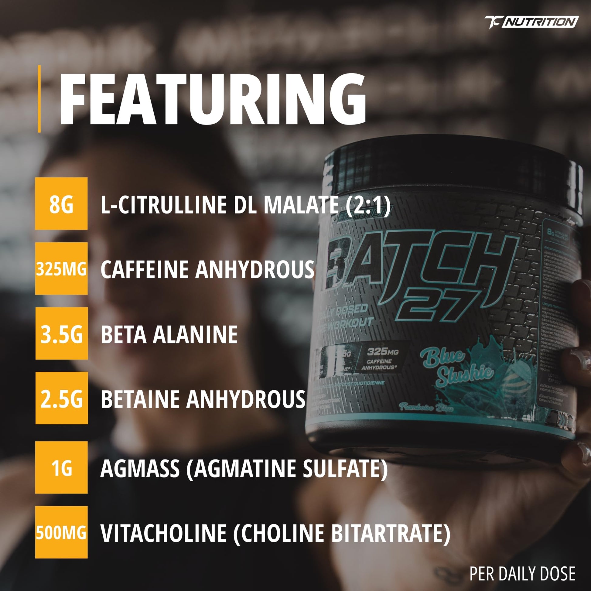 Batch 27 Pre Workout Powder - Nitric Oxide Booster & Preworkout for Men and Women w/Citrulline, Beta Alanine, Caffeine for Enhanced Energy, Endurance, & Reduced Fatigue - 40 Servings, Peach Rings