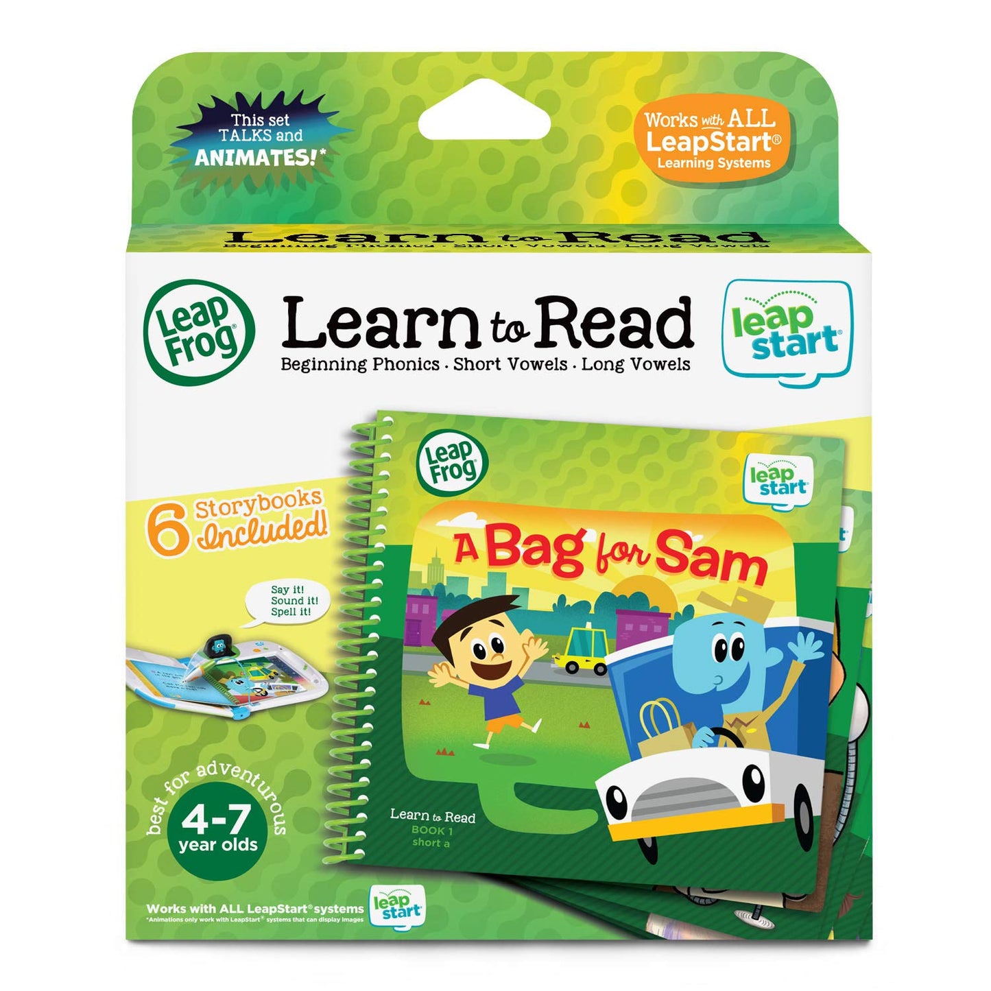 LeapFrog LeapStart Learn to Read Volume 1, 6 Book Set, Beginning Phonics, Short Vowels, Long Vowels LeapFrog