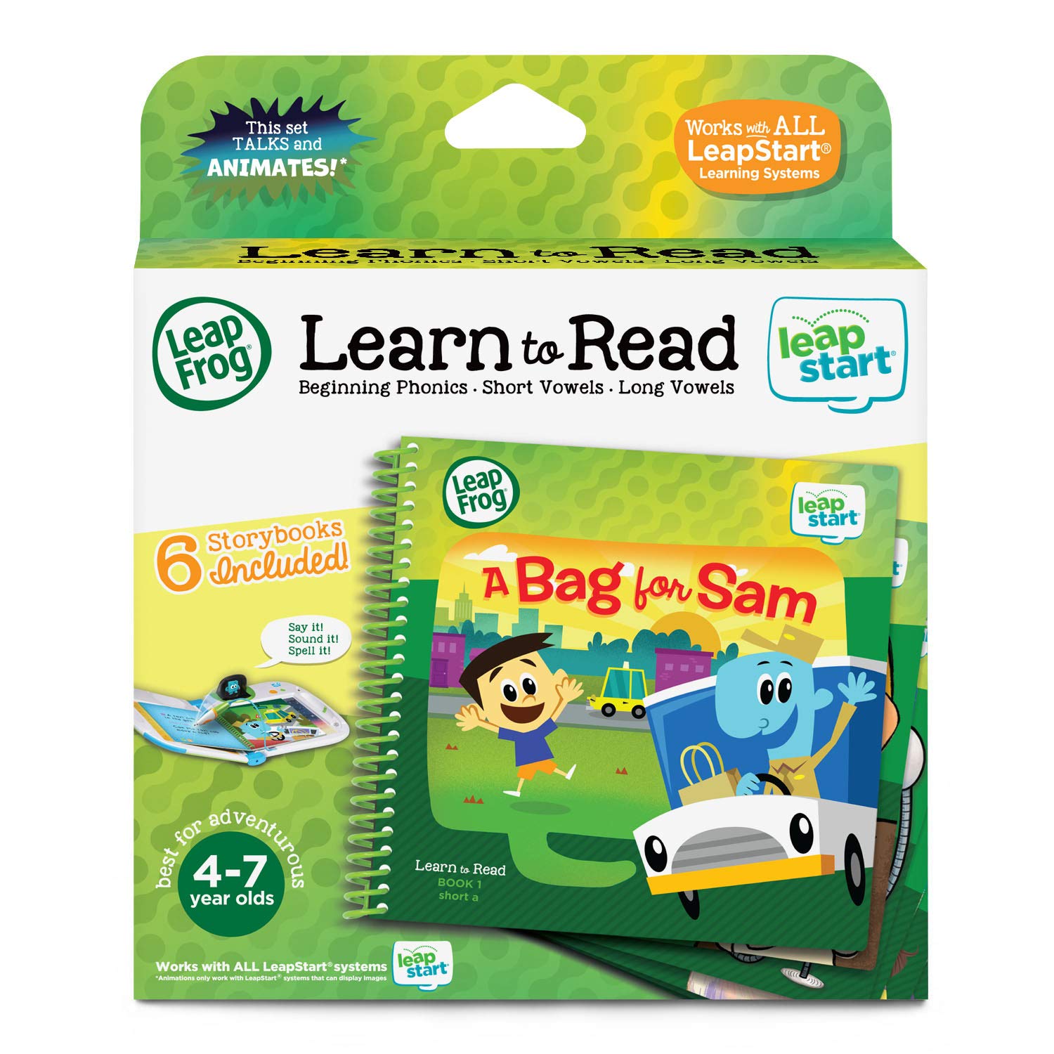 LeapFrog LeapStart Learn to Read Volume 1, 6 Book Set, Beginning Phonics, Short Vowels, Long Vowels LeapFrog