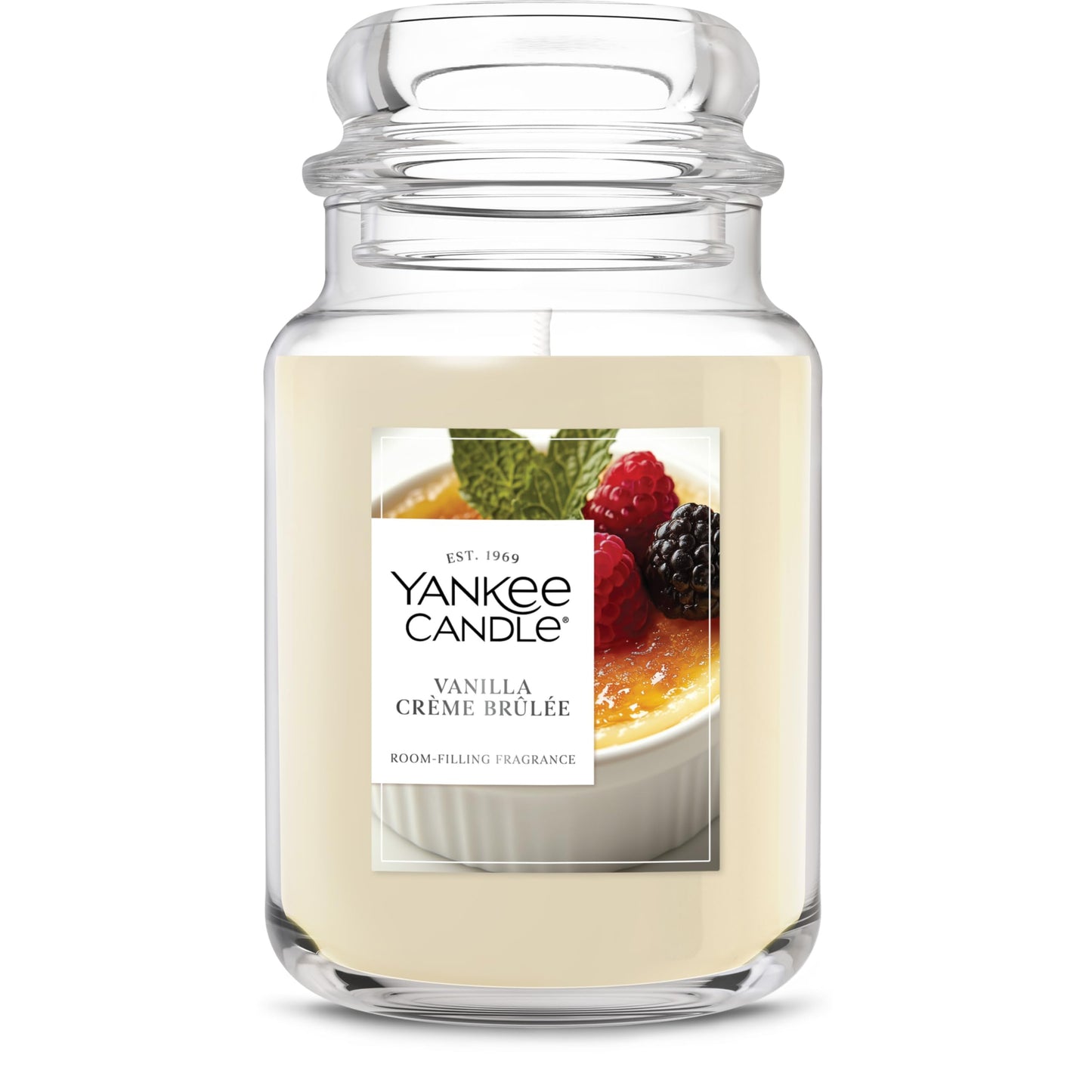 Yankee Candle Large Jar Scented Candle with up to 150 Hour Burn Time, Premium Plant Wax Blend for Cleaner Consistent Burn and Room Filling Fragrance, 22 oz, Vanilla Crème Brule 🍁 All In One Marketplace Canada