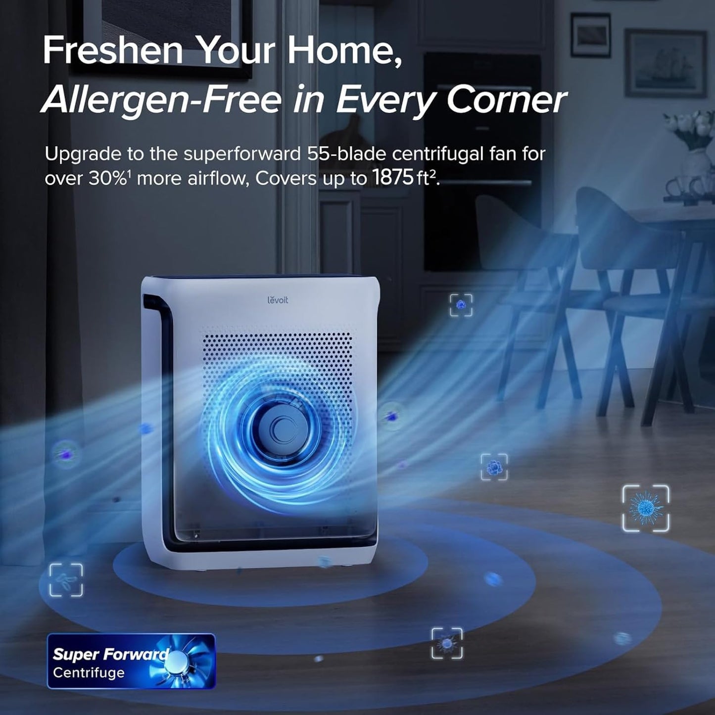 Levoit Air Purifiers for Large Room Home Up to 1875 ft² with Washable Filter, AHAM VERIFIED, Smart Control, HEPA Sleep Mode, Auto Mode, Removes Allergies, Pet Hairs, Smoke, Dust, Odors, Vital 200S-P - Available at All In One Marketplace Canada