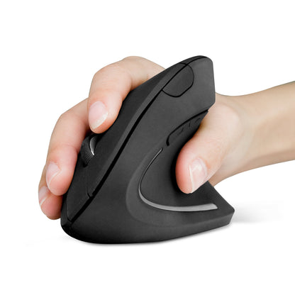 Anker 2.4G Wireless Vertical Ergonomic Optical Mouse for Work, Multi-Device Connectivity, 800/1200 /1600 DPI, 5 Buttons for Laptop, Desktop, PC, MacBook - Black