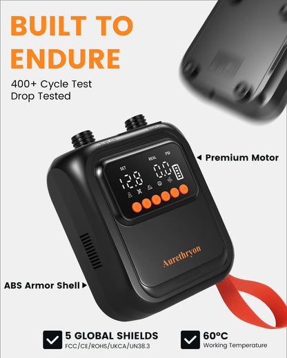 Dual Power Electric Paddle Board Pump, Rechargeable & 12V DC Portable SUP Air Pump, 20 PSI, 13,500mAh Battery, Dual Stage Inflation & Deflation, Auto-Off for Paddle Boards, Kayaks, Tents & Inflatables - Available at All In One Marketplace Canada