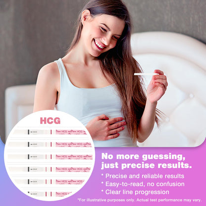 Easy@Home 50 Ovulation & 20 Pregnancy Test Strips Kits: Easy to Use Sensitive Accurate Reliable Fertility Predictor (Pink)