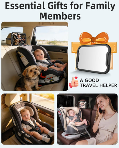 Zacro Baby Car Mirror, Shatter-Proof Acrylic Baby Mirror for Car, Rearview Baby Mirror-Easily to Observe The Baby's Every Move, Safety and 360 Degree Adjustability
